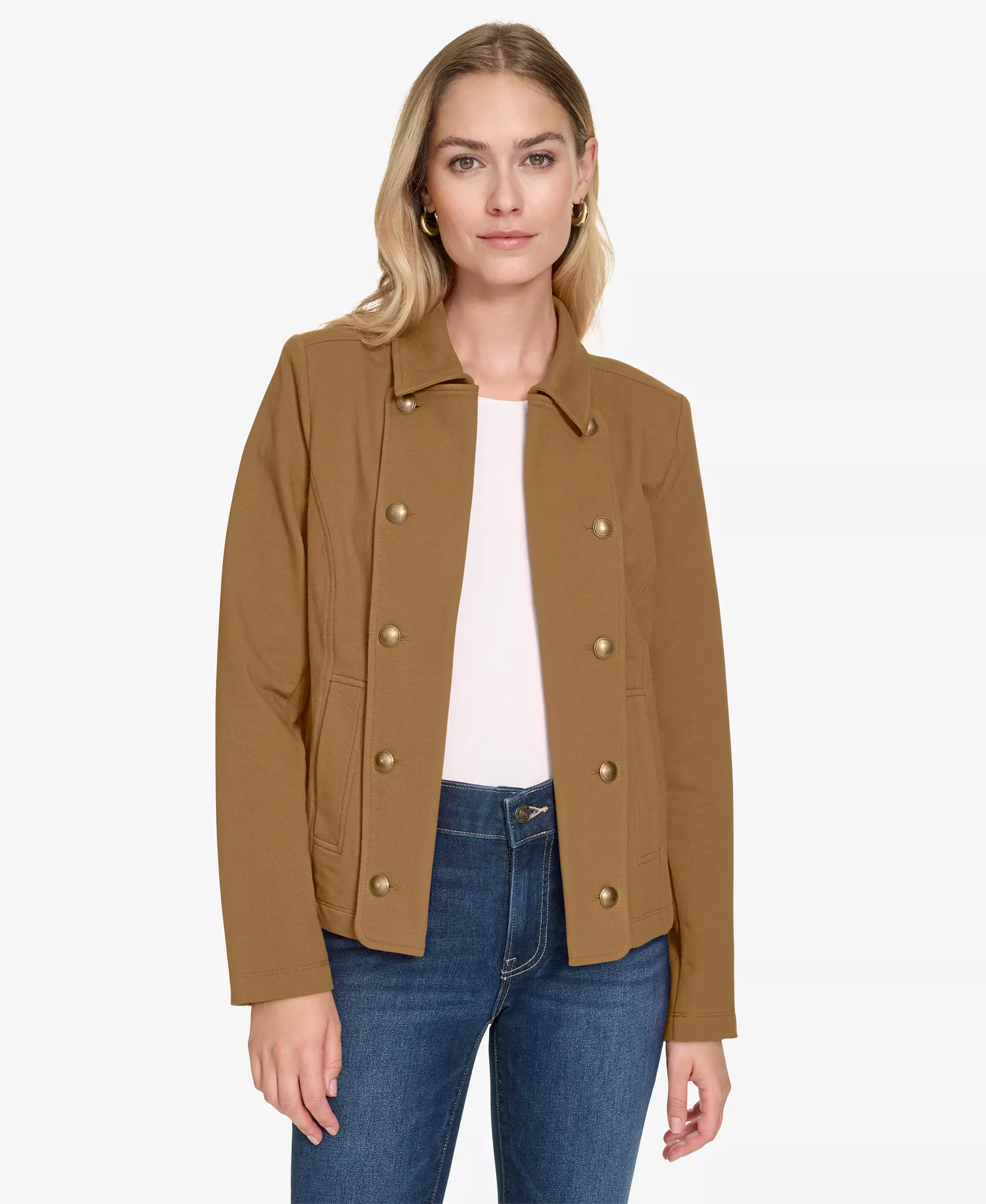mni-151d3ad2caf89567b91c4c26cd604132 Jeans Women's Open-Front Captain's Jacket, Online Only — изображение 4