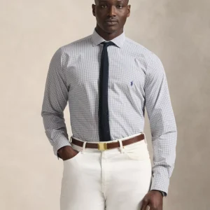 Men's Big & Tall Plaid Stretch Poplin Shirt