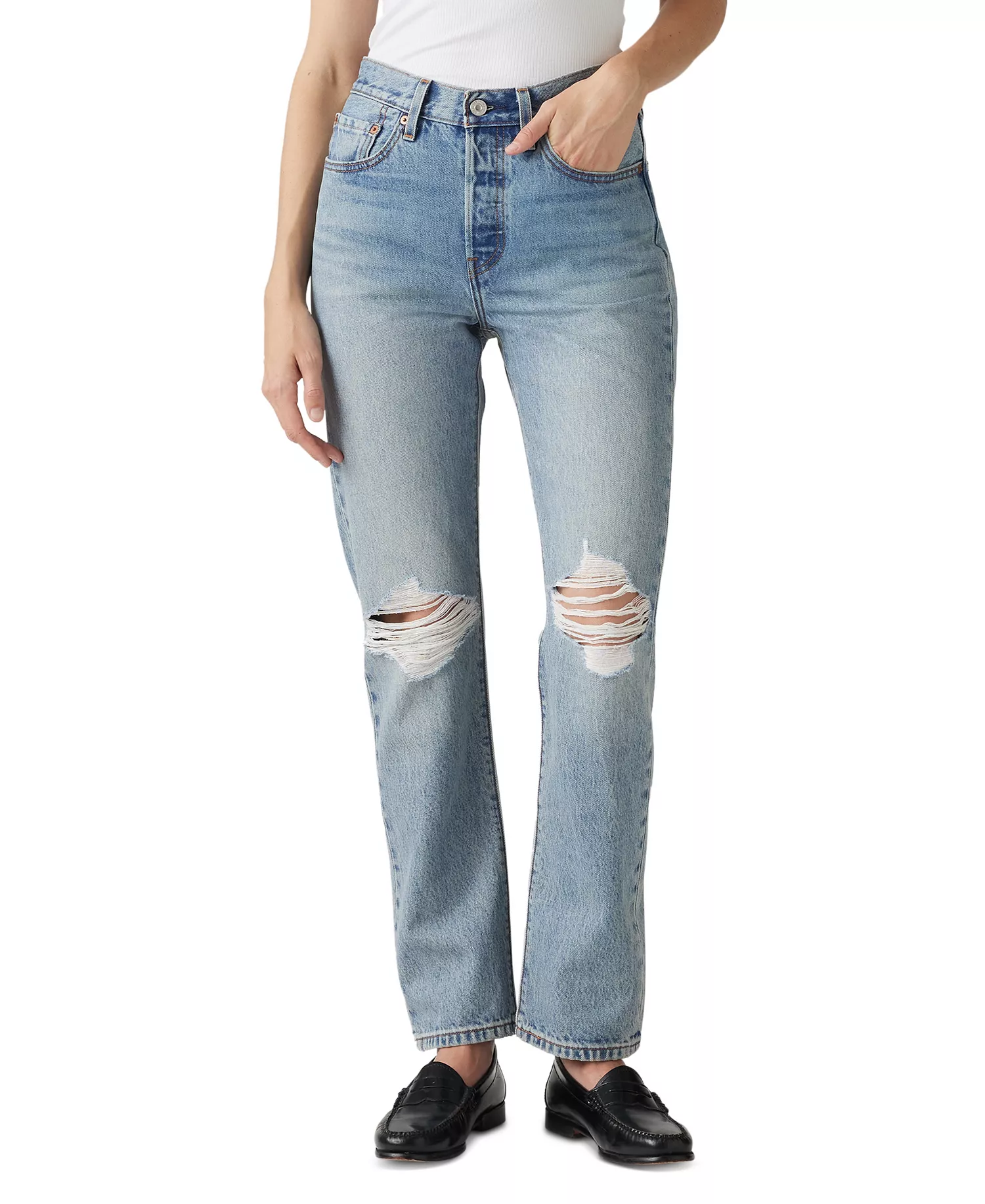 mni-154d33ec3519faa47632e5c28164419c Women's 501 Original-Fit Straight-Leg Jeans — изображение 4