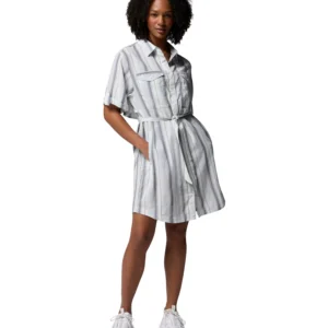 Women’s Striped Short-Sleeve Shirt Dress