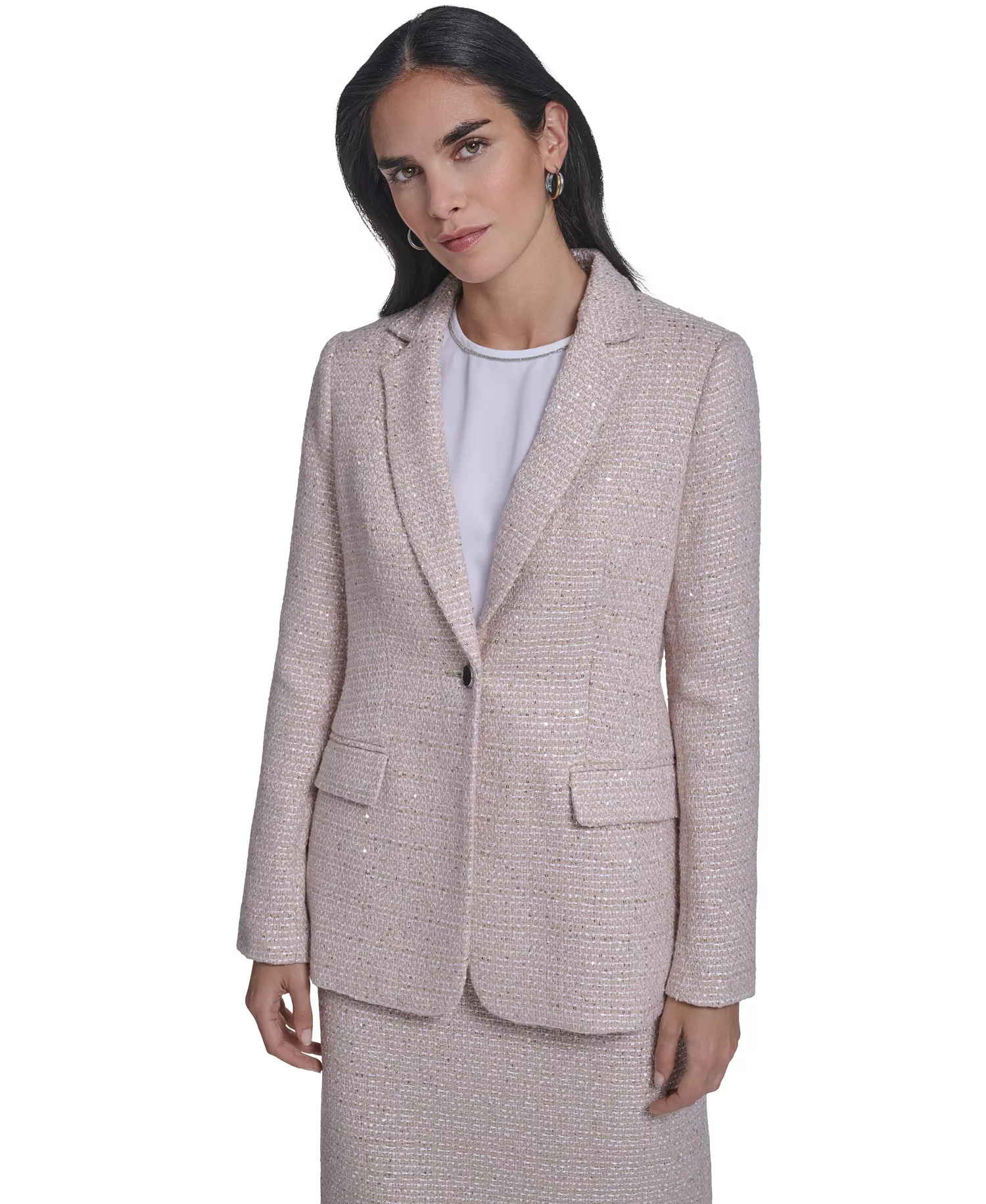 mni-157afa5c2c65f6aaefe5af5fa95578e8 Women's Novelty One-Button Blazer