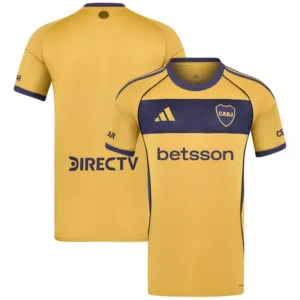Men's Yellow Boca Juniors 2025/26 Away Replica Jersey