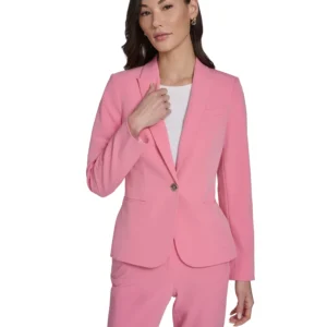 Women's Notch Collar One-Button Blazer