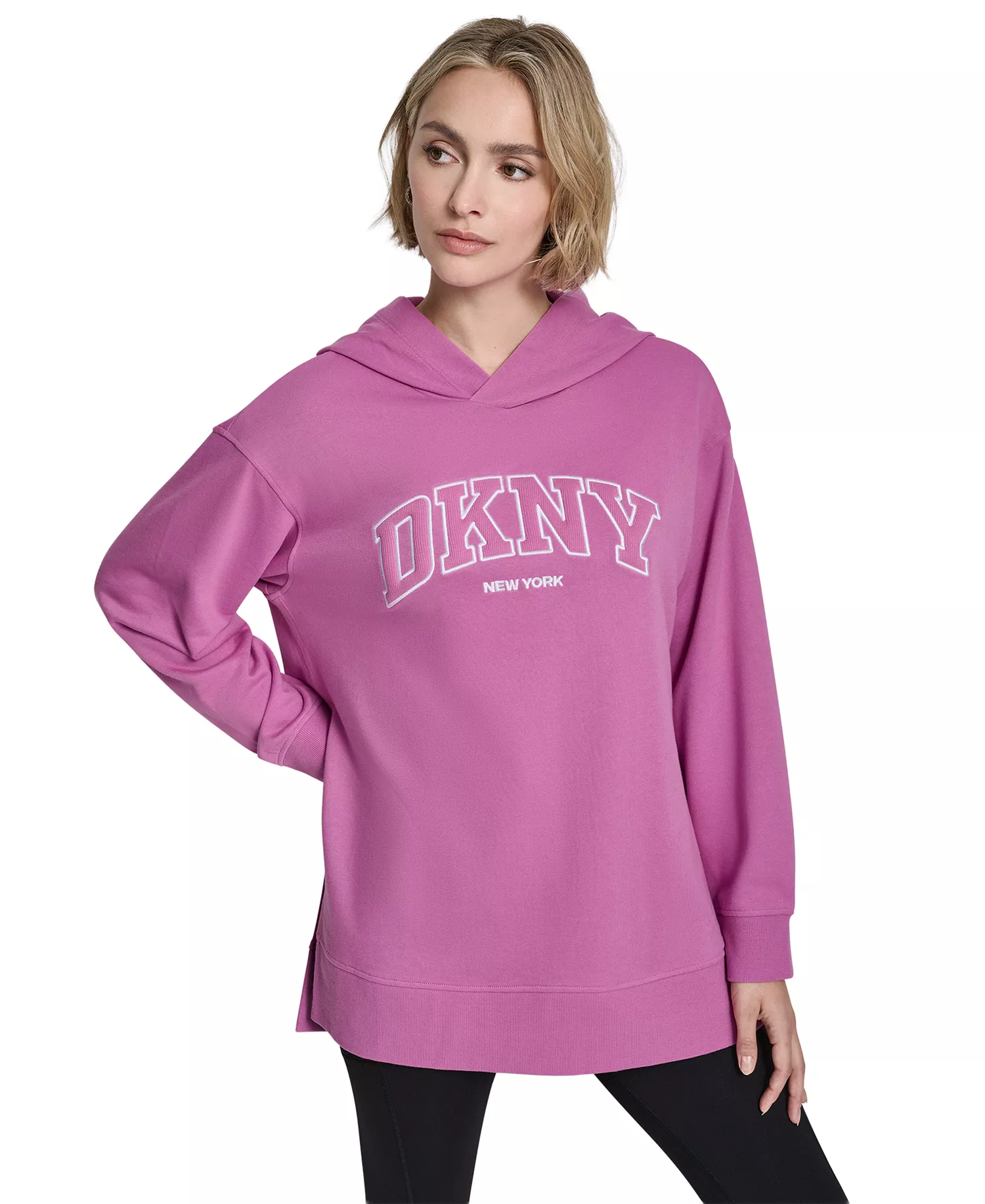mni-18a8bffd9b9049263b01e9ebbd7dd872 Women's 3D Puff Applique Varsity Logo Oversized Hoodie — изображение 4