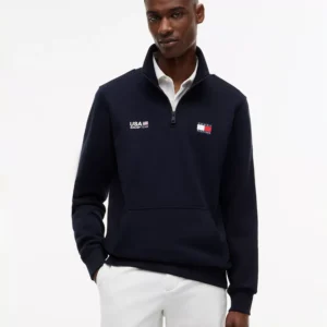 x U.S. SailGP Men's Flag Half Zip Sweatshirt