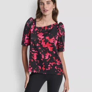 Women's Short Sleeve Printed Top