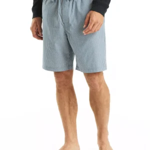 Men's Crafted Striped Poplin Sleep Short