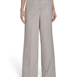 Women's Windowpane Wide-Leg Pants