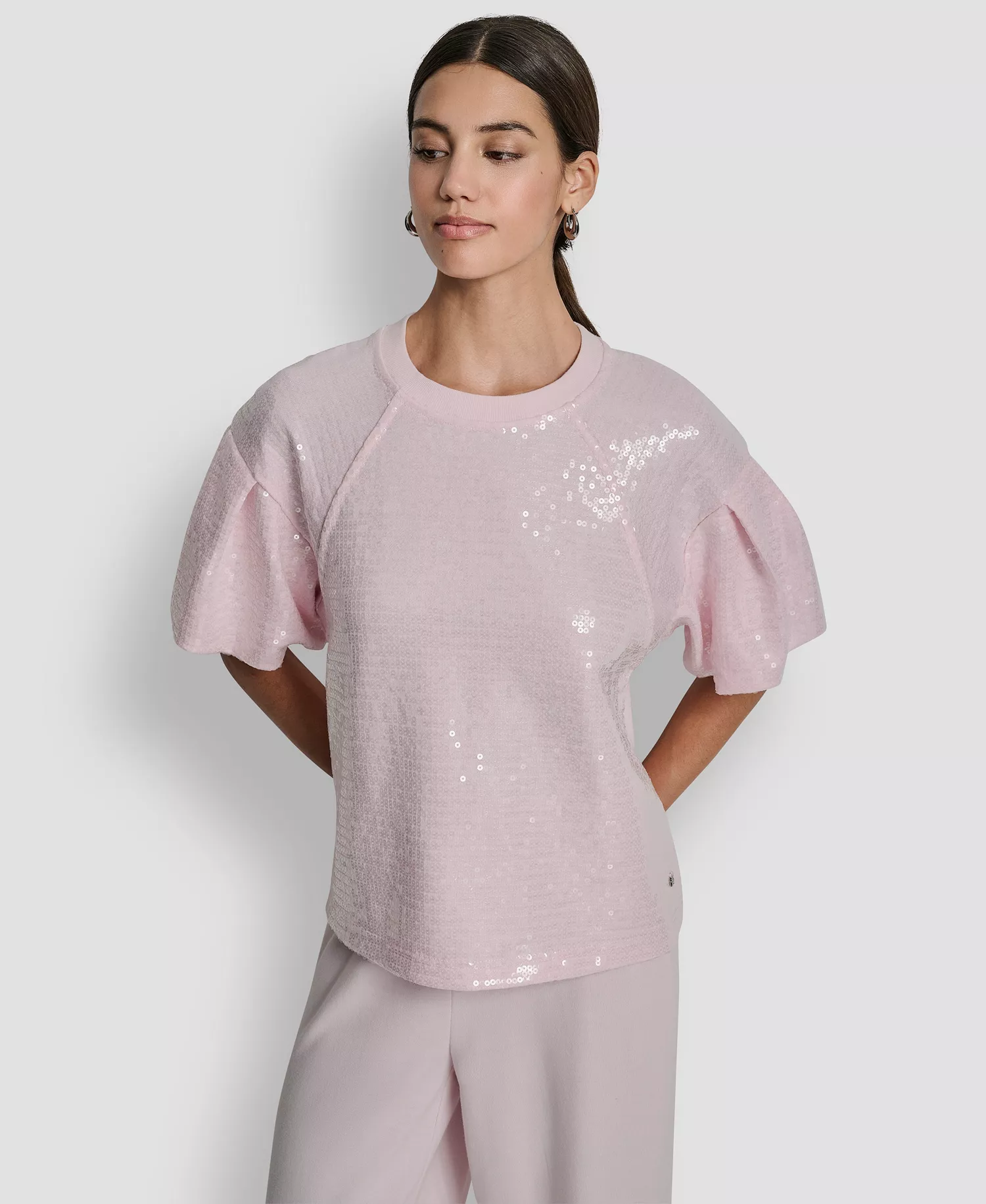 mni-19f9a4a6de55d26b0b2106e6c4c8006b Women's Sequin Crew Neck Sweatshirt