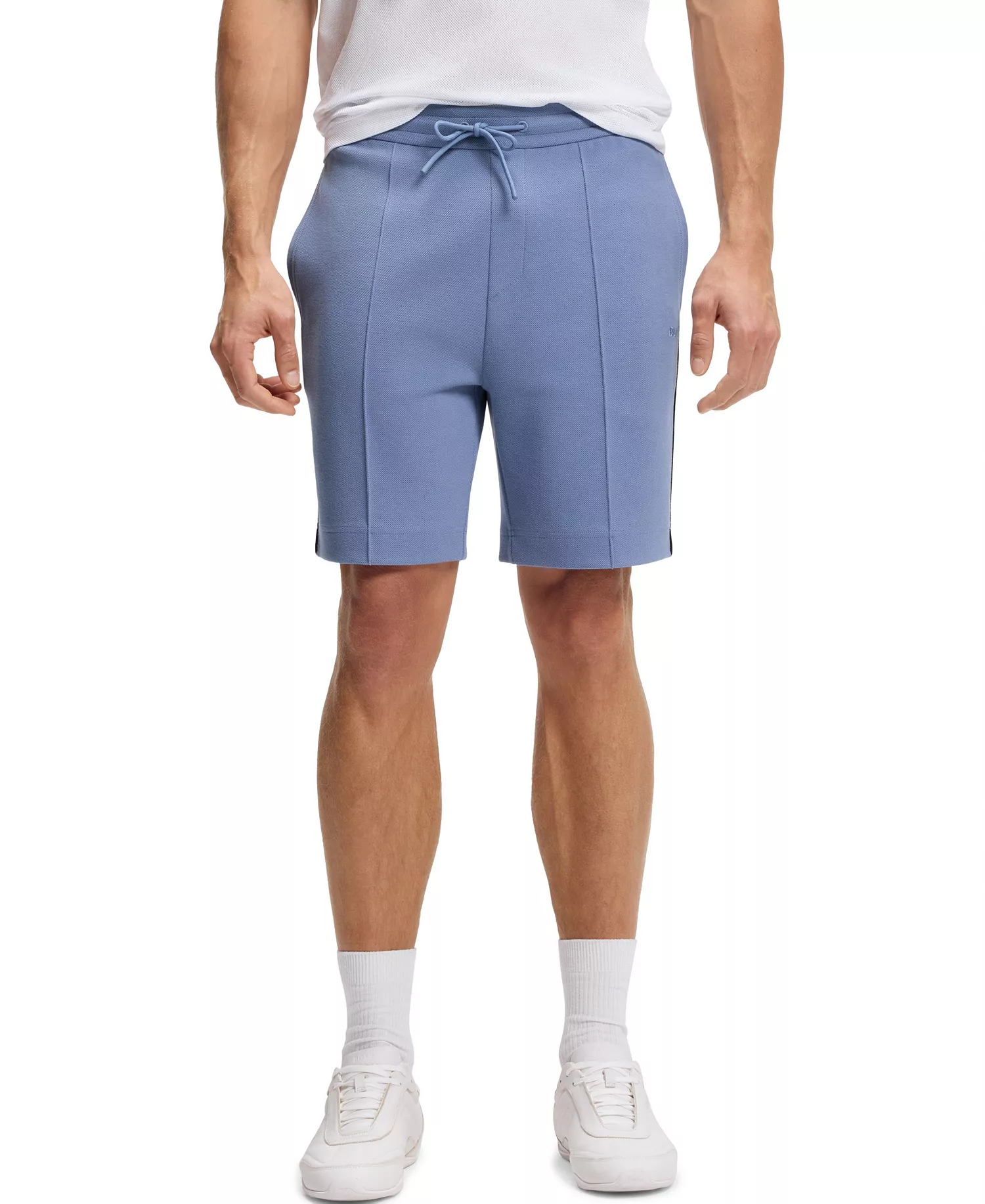 mni-1ade304f83e3cb55c81b681ca13e8366 Men's Cotton-Blend Piping Trim Shorts