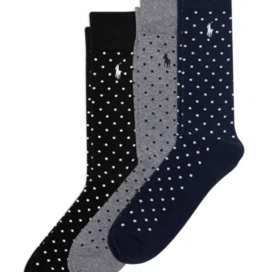 Men's Classic Dot Dress Socks, 3-Pack