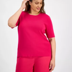 Plus Size Knit T-Shirt