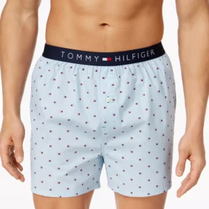 Men's Flag Logo Printed Cotton Boxers