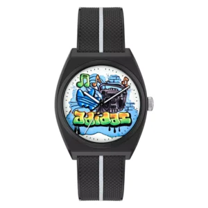 Unisex Analog Black Resin Watch, 38mm