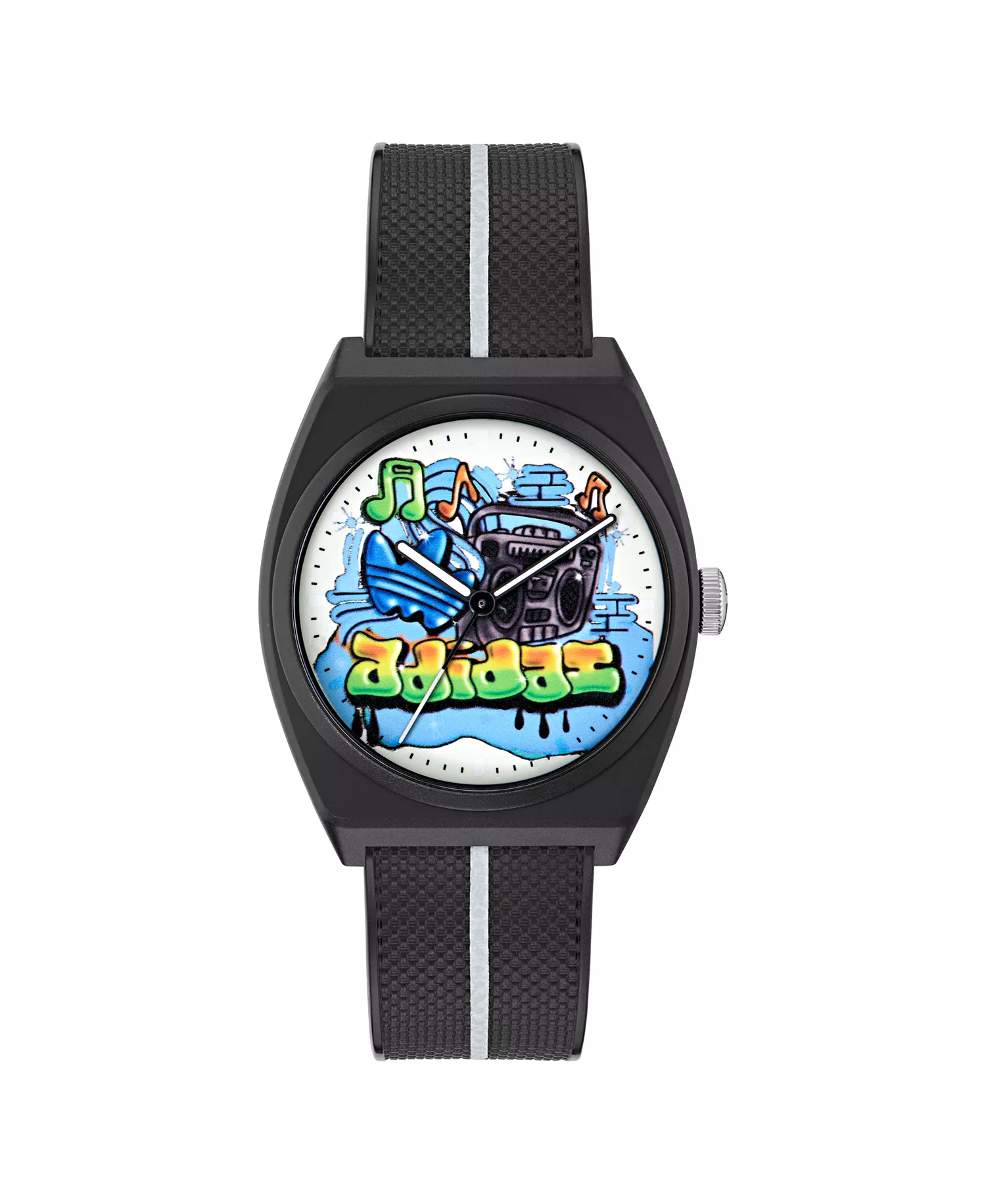 mni-1c850577cff3d905cb7cc769e145c5e3 Unisex Analog Black Resin Watch, 38mm