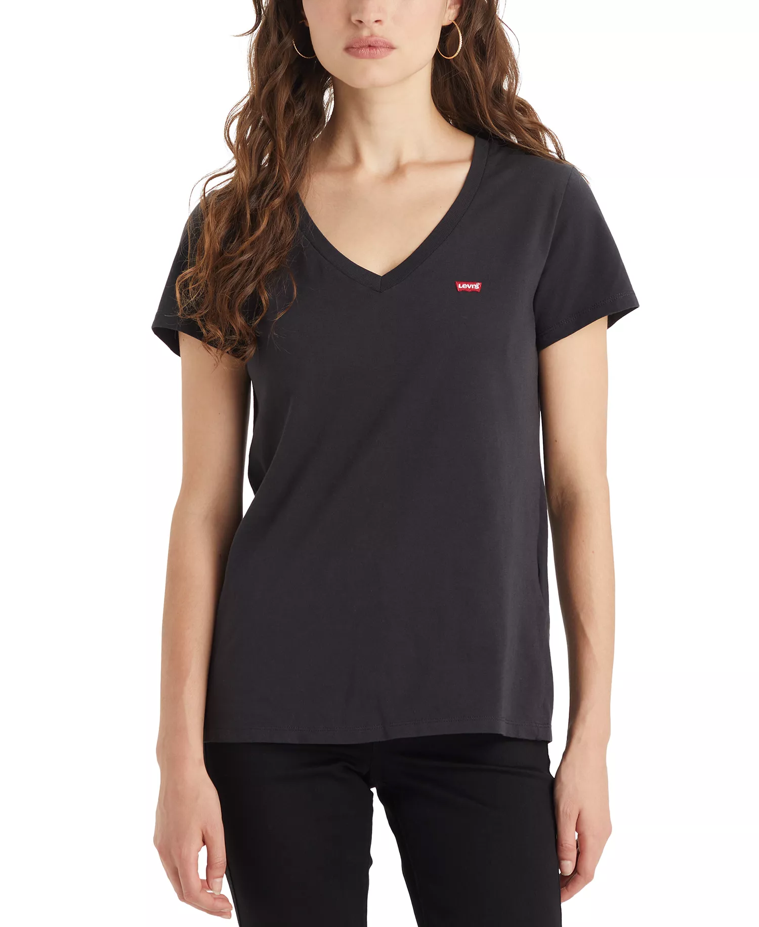 mni-1ce8d1ce2fdfe35e90fa43cab00a8f85 Women's Perfect Cotton V-Neck Short-Sleeve T-Shirt