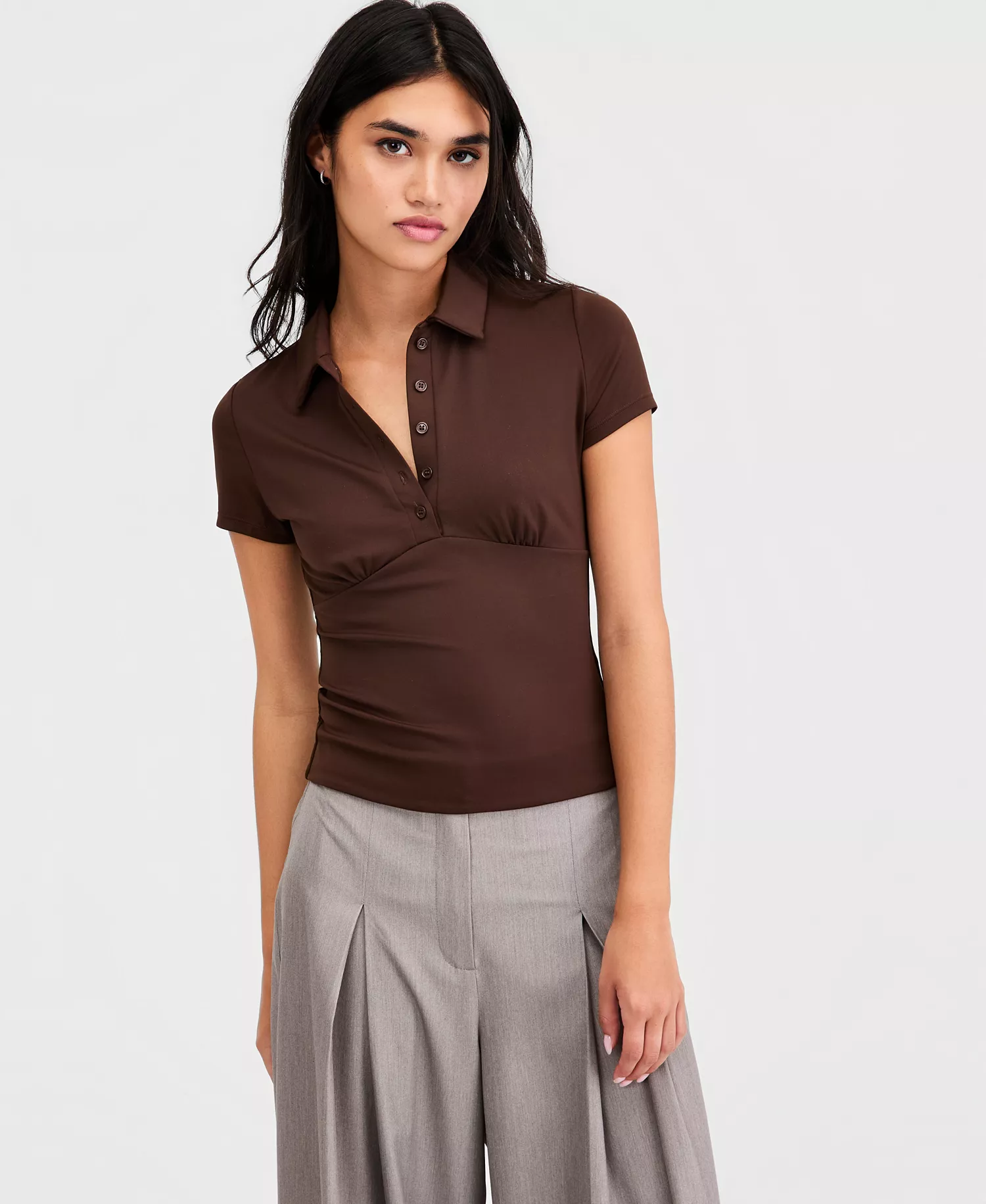 mni-1cfa99e155197546de082ea509a11716 Women's Fitted Polo Shirt, Macy's Exclusive — изображение 3