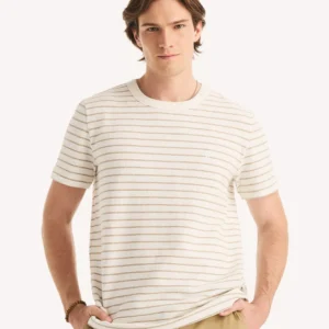 Men's Short-Sleeve Seersucker Striped T-Shirt