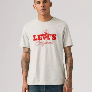 Men's Graphic Logo Detail Crewneck T-Shirt