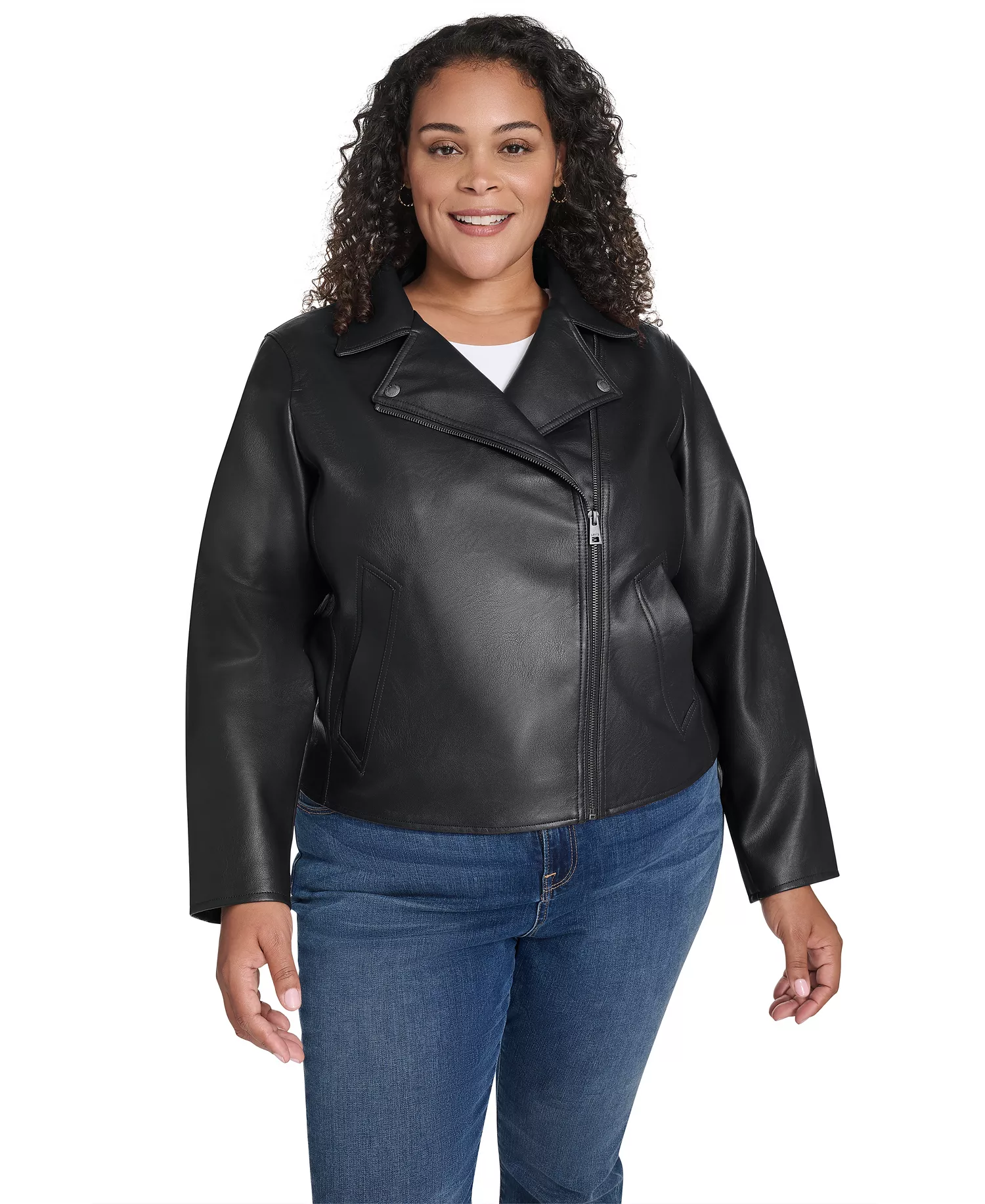 mni-1fab8cd1017632713f9752fc79f736e6 Plus Size Long Sleeve Moto Jacket — изображение 4