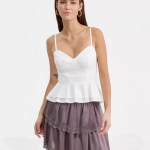 Women's Poplin Peplum Tank Top, Macy's Exclusive