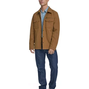 Men's Front Zipper Shirt Jacket