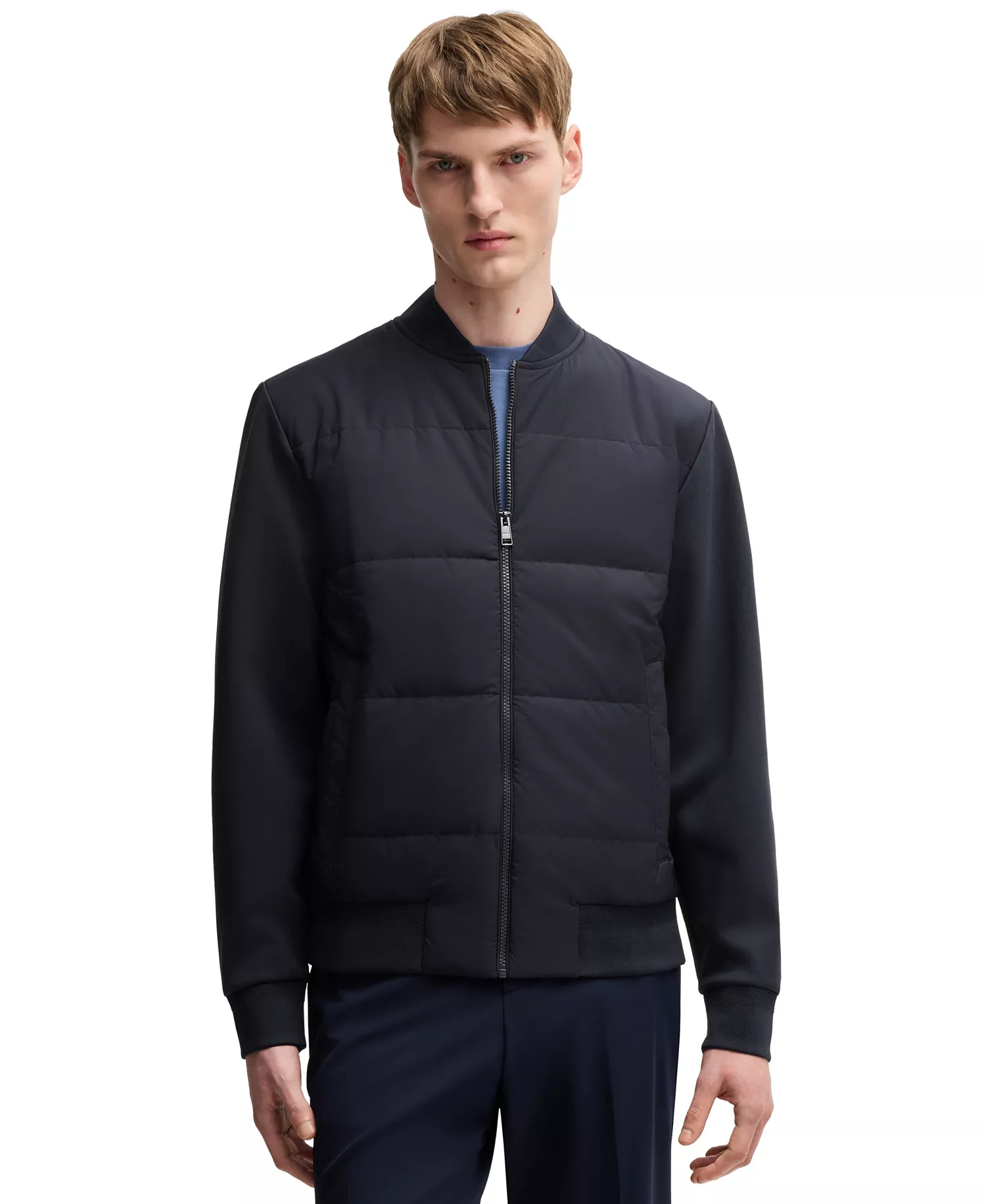 mni-20a2353da7abc49175eea32336234d2b Men's Cotton-Blend Zip-Up Padded Jacket