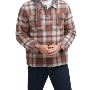 Men's Faux Sherpa Lined Flannel Shirt Jacket
