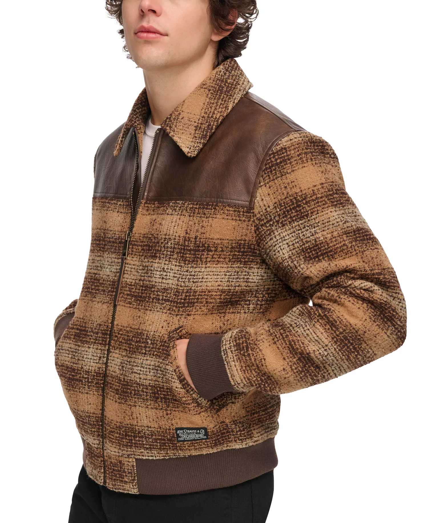 mni-21b2de2c3e94380c5911f3b0faa74c0f Men's Plaid Bomber Jacket