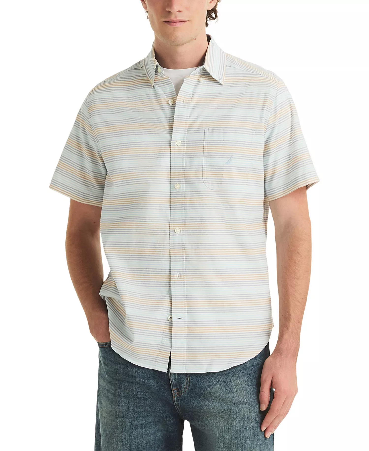 mni-2210365e8043d2d488d57d75adb5ccf1 Men's Oxford Stripe Regular-Fit Shirt