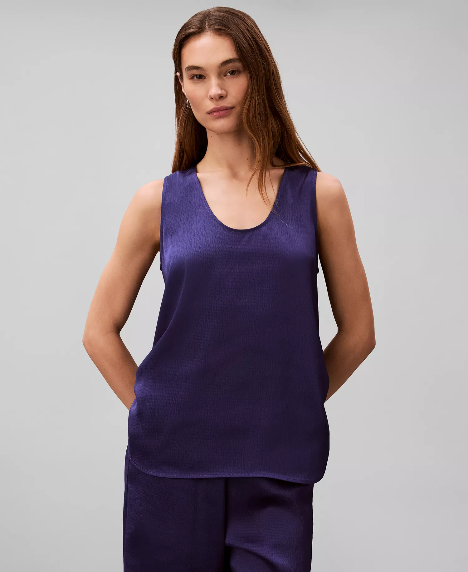 mni-23196e703538d3a00a58952cf9c669bb Women's Scoop Neck Tank Top and Women's Hammered Pull-On Pants