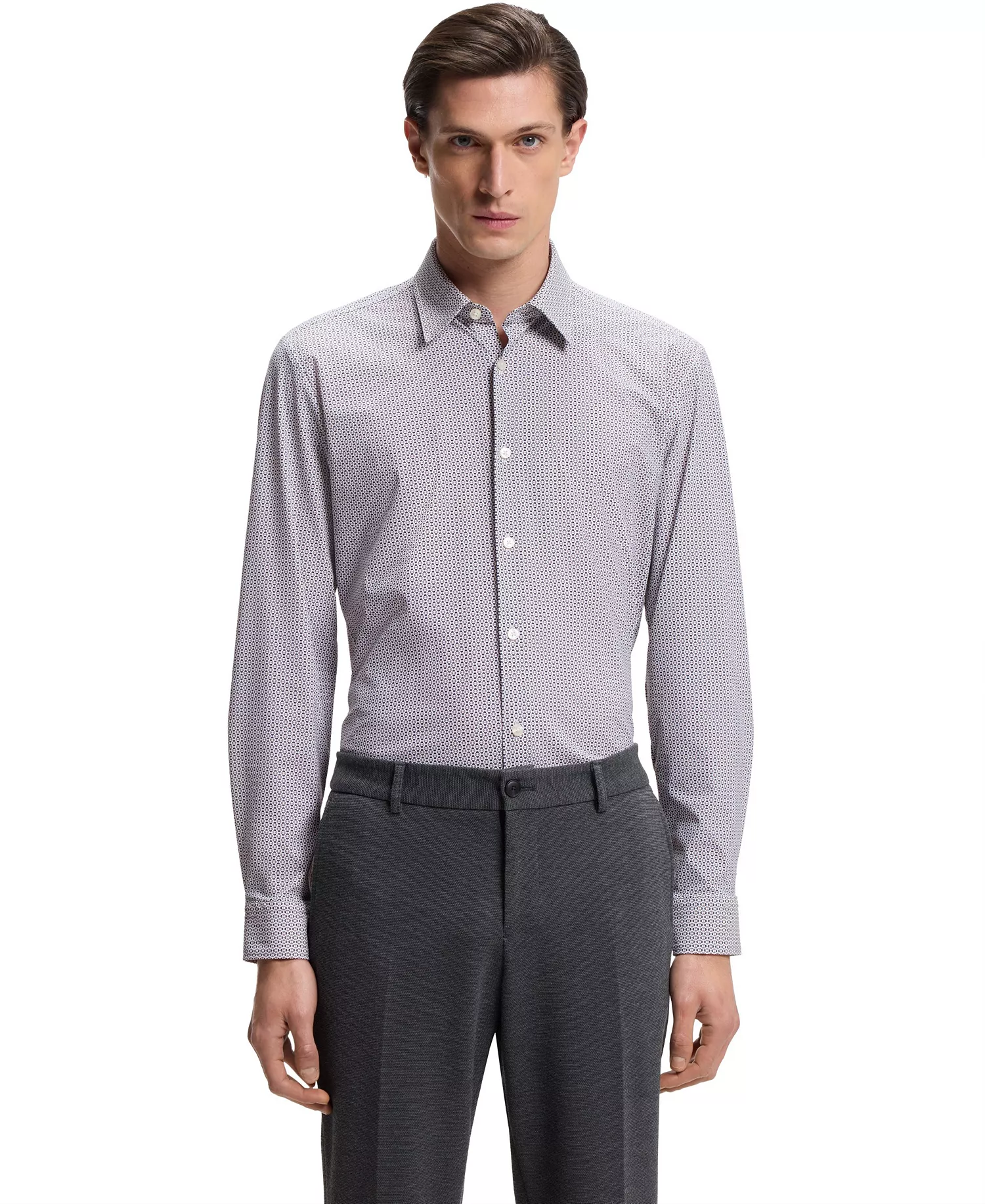 mni-239e64d69593d90a7fb144639165372a Men's Printed Performance-Stretch Jersey Slim-Fit Dress Shirt