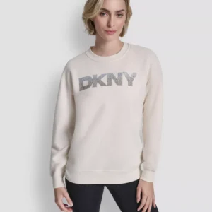 Women's Nolita Rhinestone Logo Crew Neck Sweatshirt