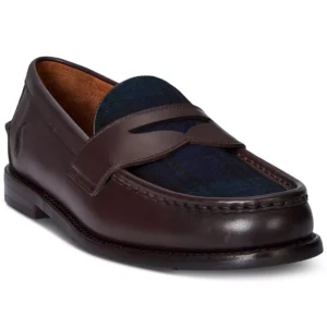 Men's Alston Leather & Plaid Wool Penny Loafers