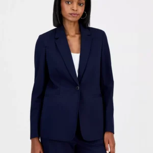 Women's Compression Notch-Collar Single Button Blazer, Scoop-Neck Camisole & Compression Tie Front Capri Pants, Macy's Exclusive