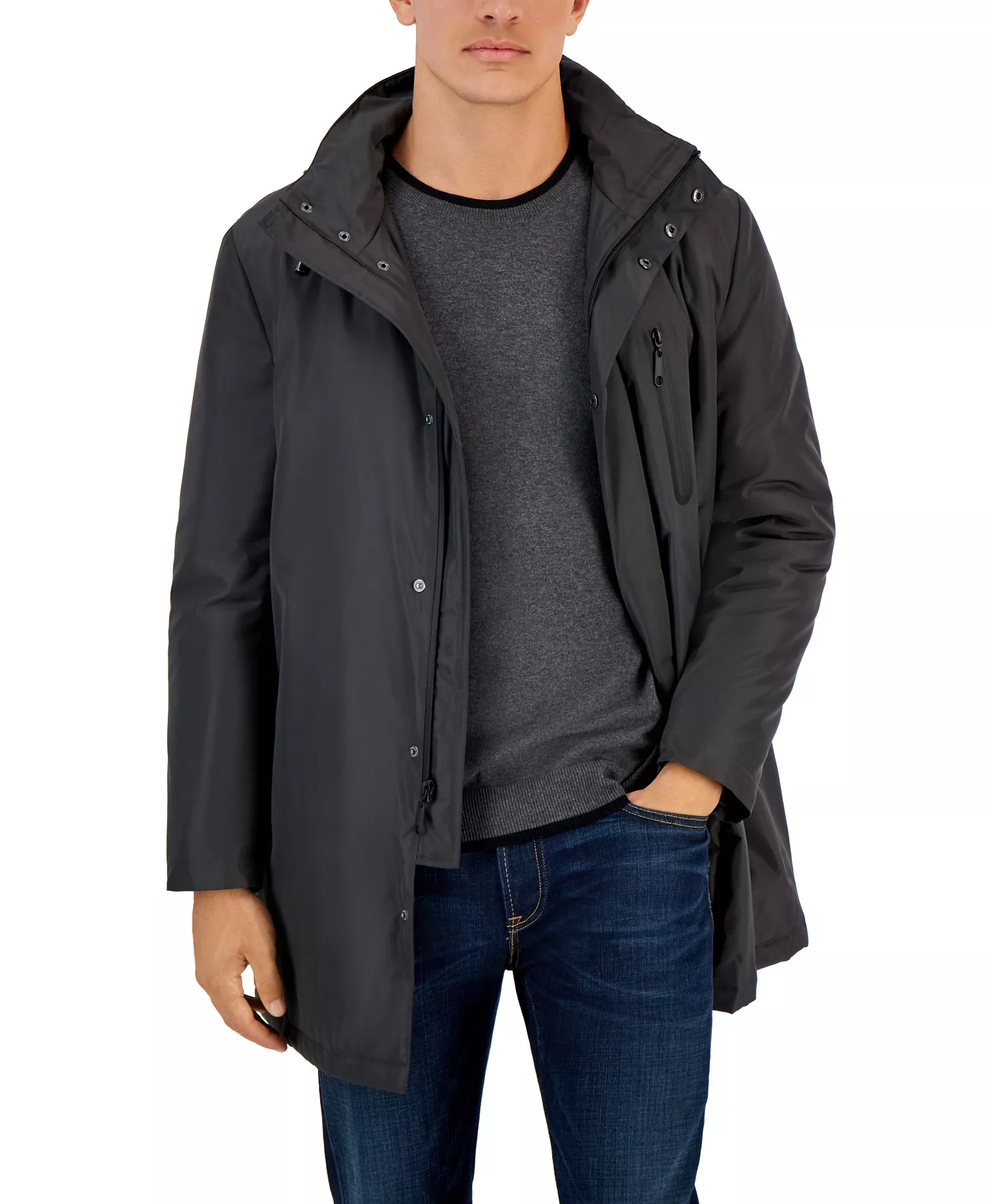 mni-25125af98c6c4bcf3b10b3defe2008ae Men's Slim-Fit Raincoat — изображение 3