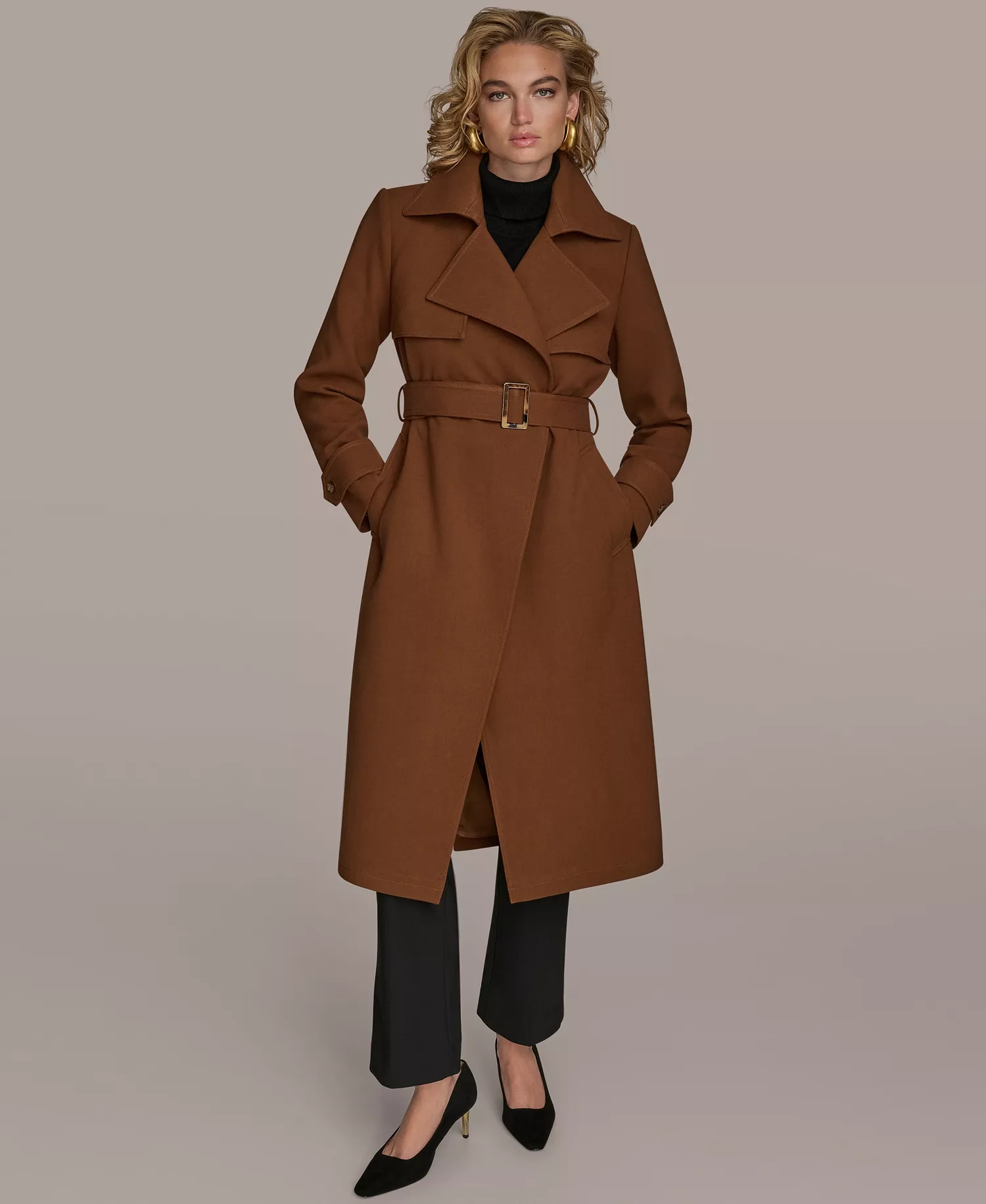 mni-255f525eb12767ec866e43773253ebac Women's Belted Notched-Collar Trench Coat — изображение 5
