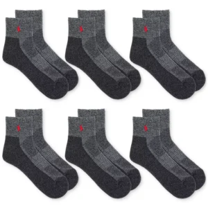Men's 6-Pk. Performance Red Pony Quarter Socks