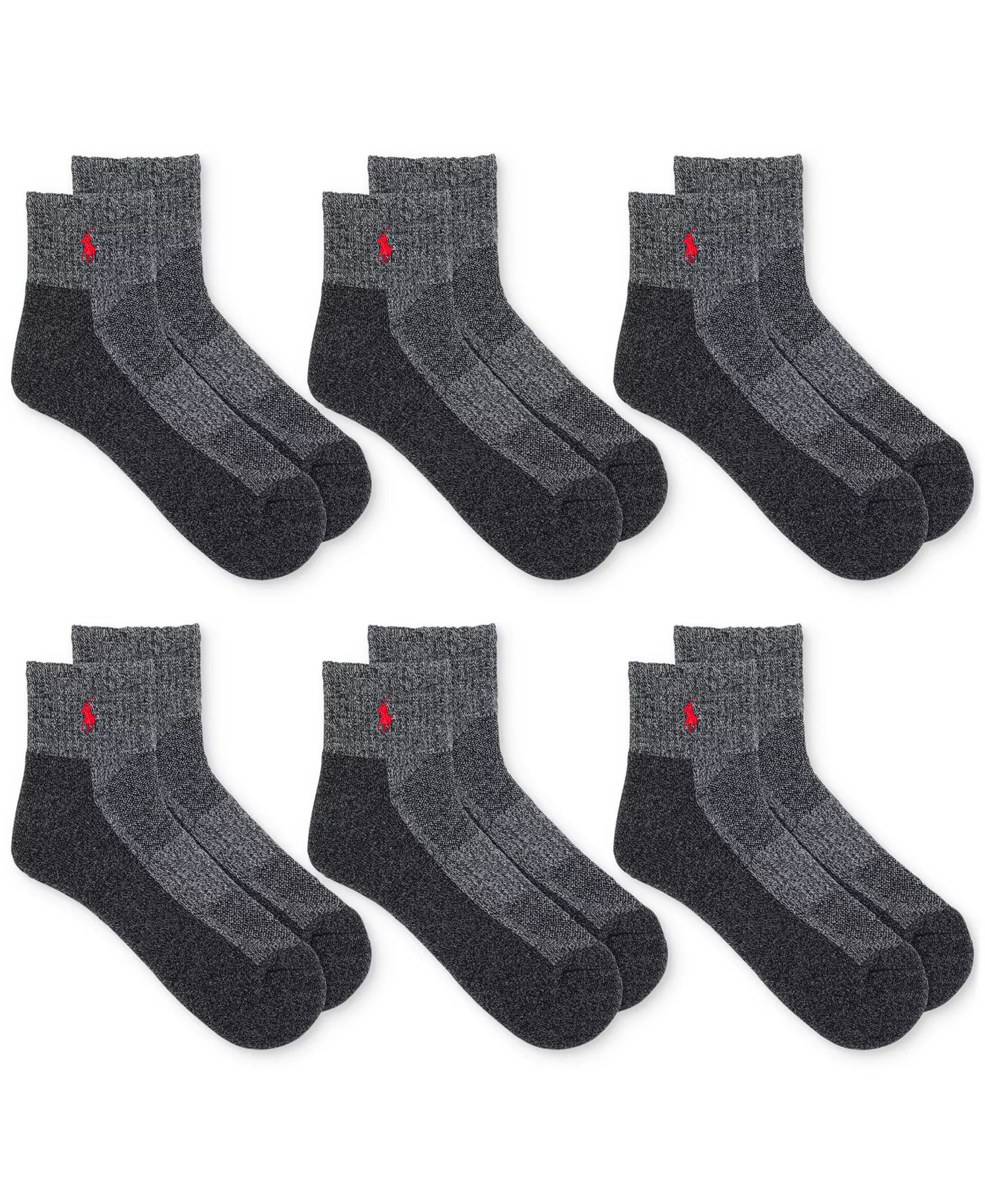 mni-25768d374216283d8a58b04817467f9a Men's 6-Pk. Performance Red Pony Quarter Socks