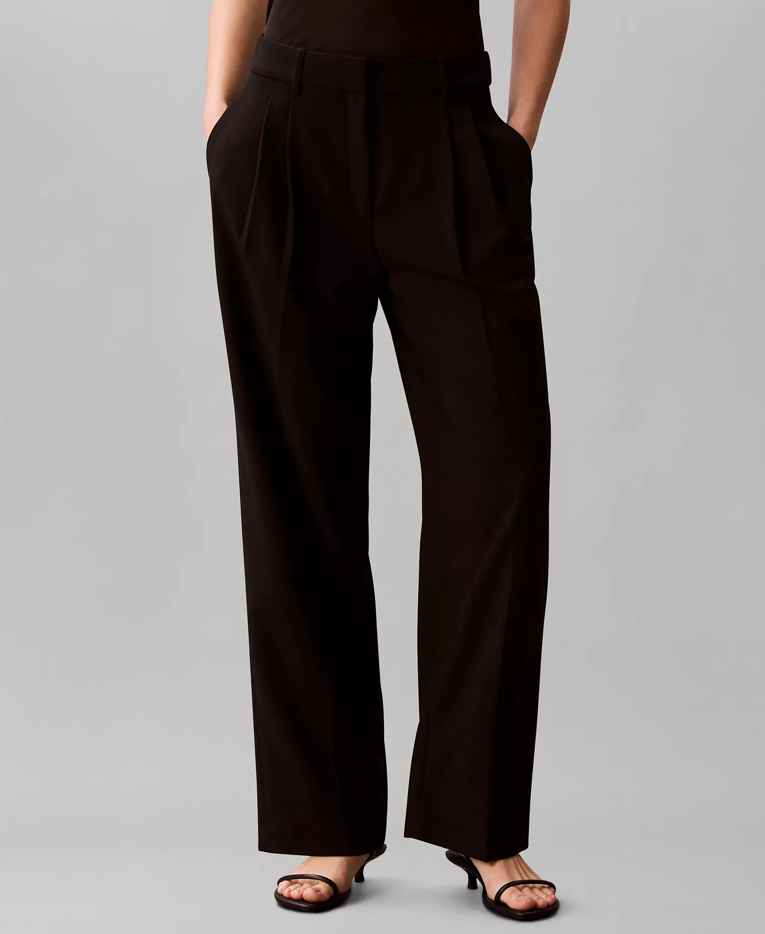mni-25cfcb8dd31a219c10c526346a0f9c09 Women's Pleated High-Rise Wide-Leg Pants