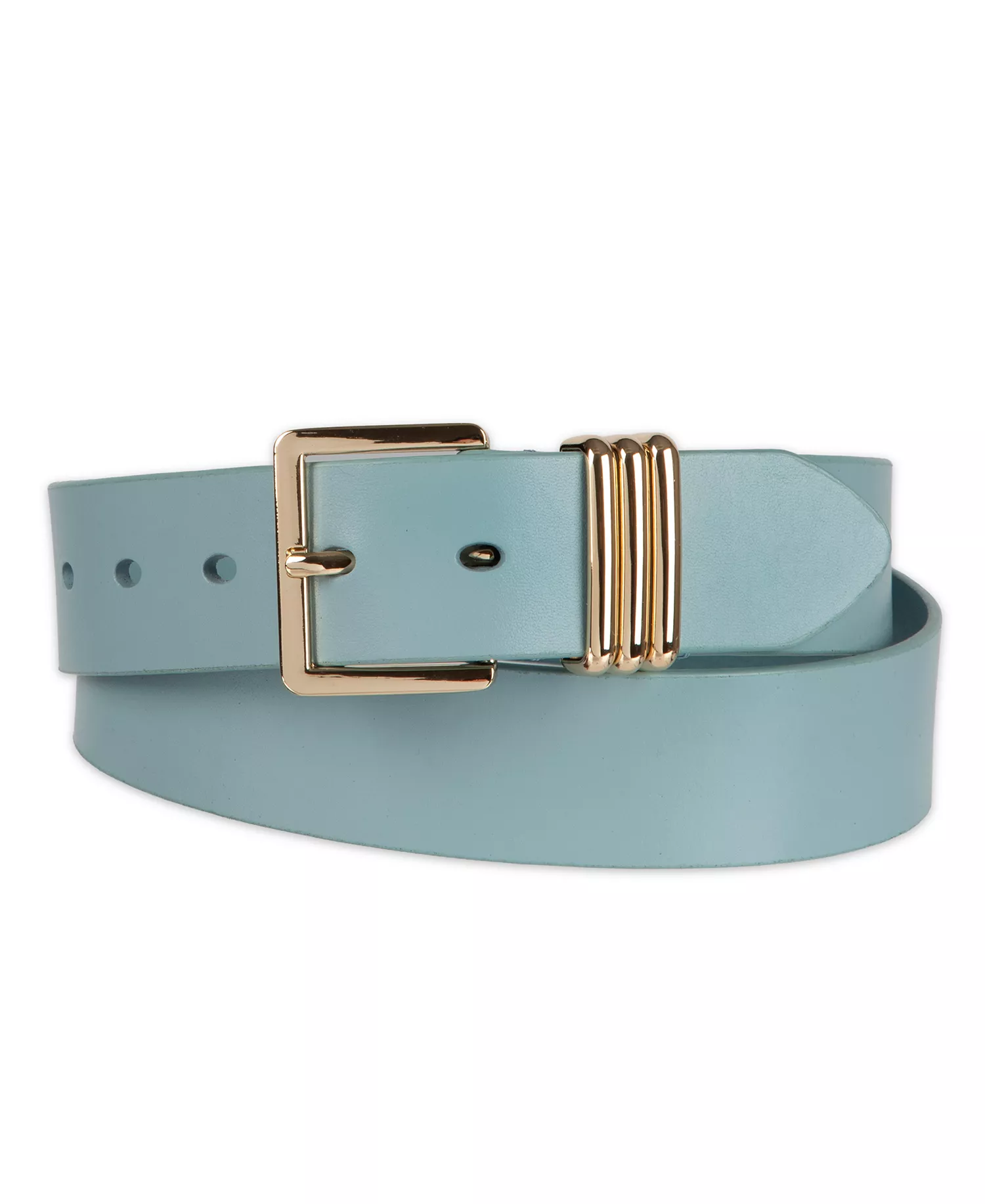 mni-25edad28c7d6c6a16ccdeae7f83bc097 Women's Triple-Metal Strap Keeper Casual Leather Belt — изображение 4