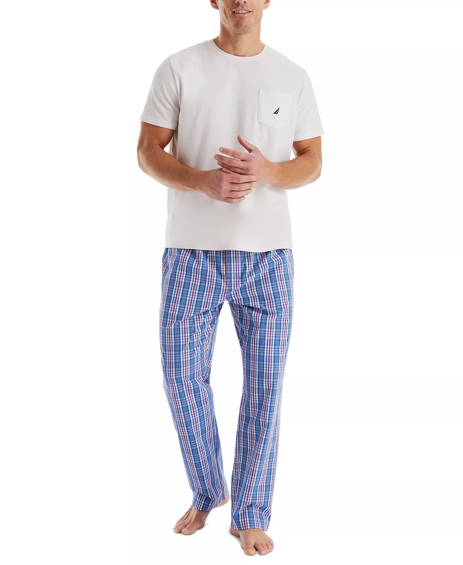 mni-261be524f3f8fd3ccbe8934d7ef59689 Men's Plaid Poplin Sleep Pants