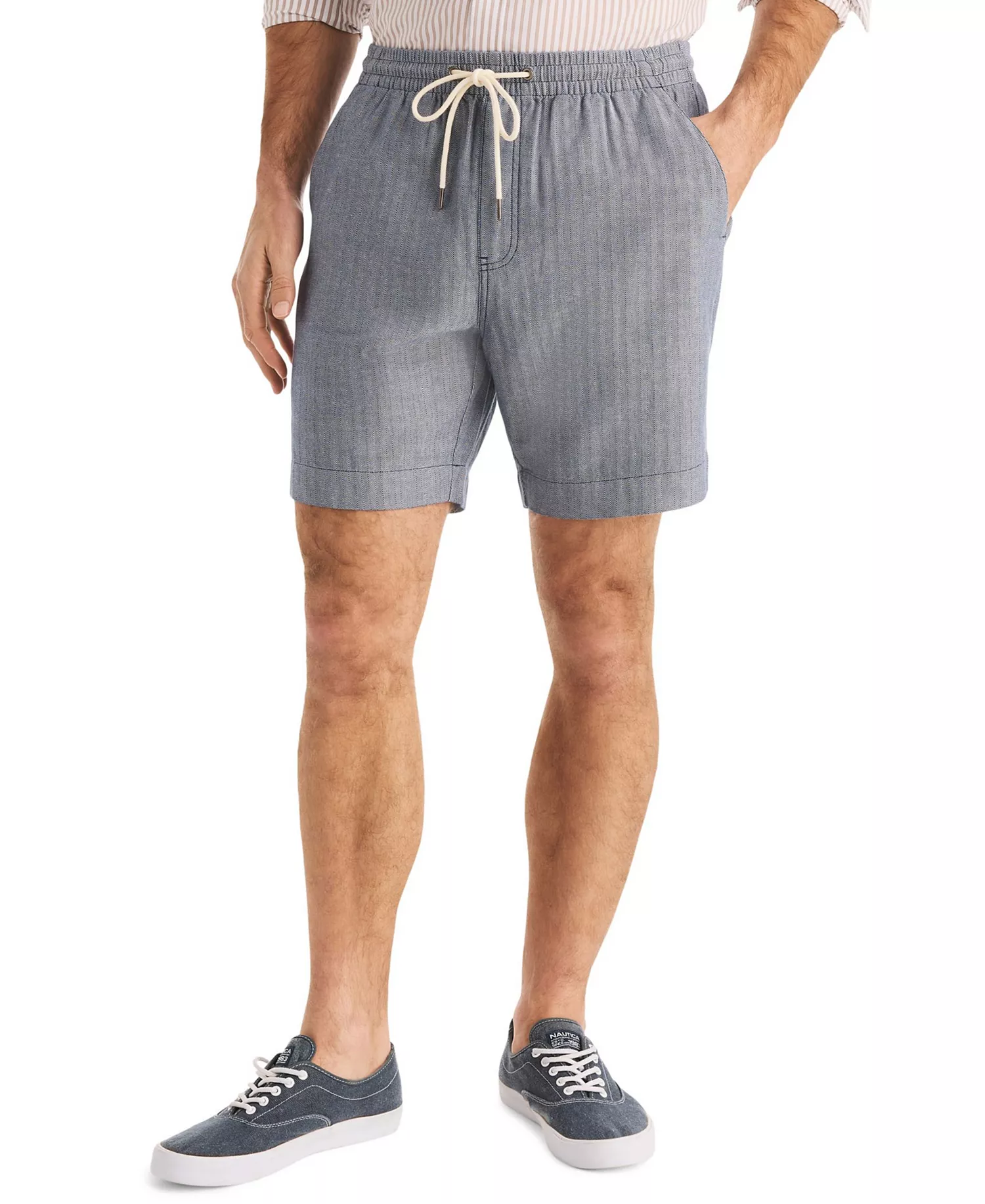 mni-26291f917e572591939e5995d79bcc80 Men's Regular-Fit 7" Cotton Herringbone Shorts — изображение 3