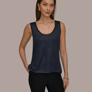 Women's Sequin Scoop Neck Sweater