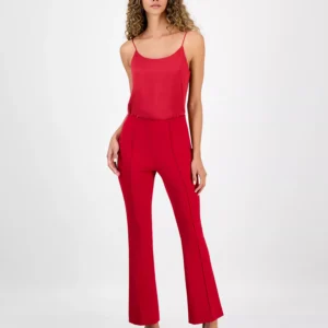 Women's One-Button Scrunched-Sleeve Jacket & High-Rise Flared-Leg Pants, Macy's Exclusive