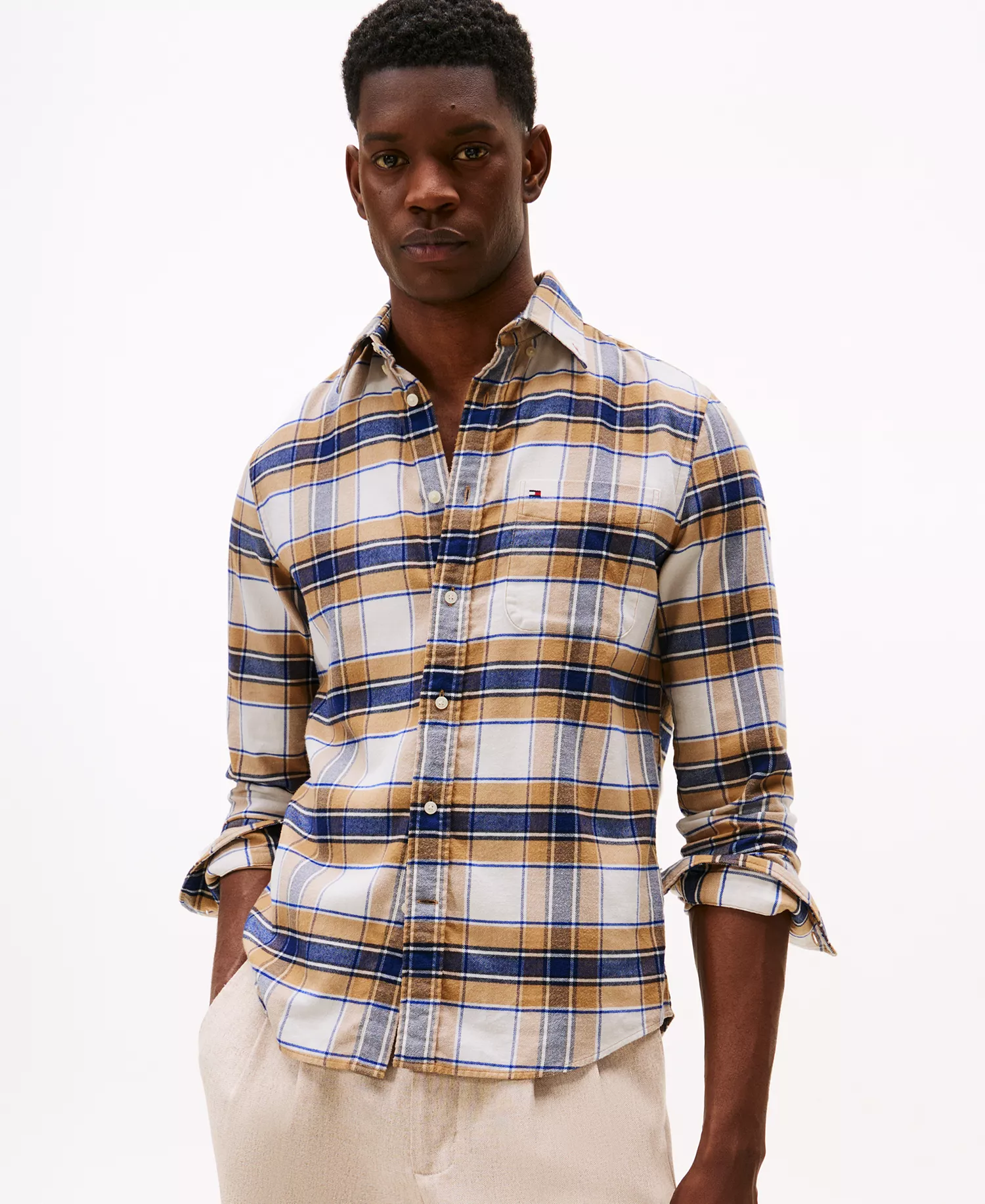 mni-26a4f74e5a9f9c07bd764d69bf5e8582 Men's Flannel Tartan Check Shirt — изображение 3