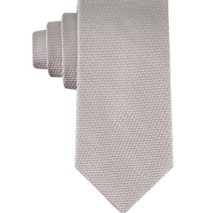 Men's Textured Solid Silk & Linen Tie