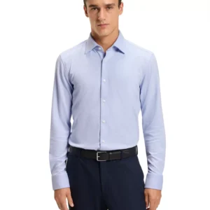 Men's Cotton Blend Slim-Fit Dress Shirt
