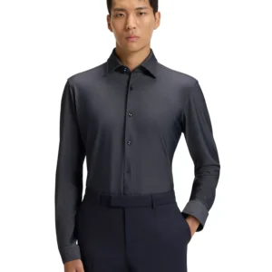 Men's Stretch Jersey Regular-Fit Dress Shirt