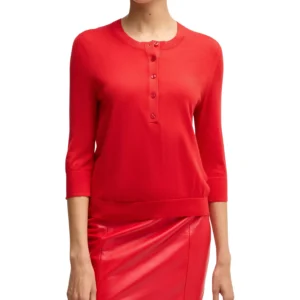 Women's Merino Wool Henley Sweater